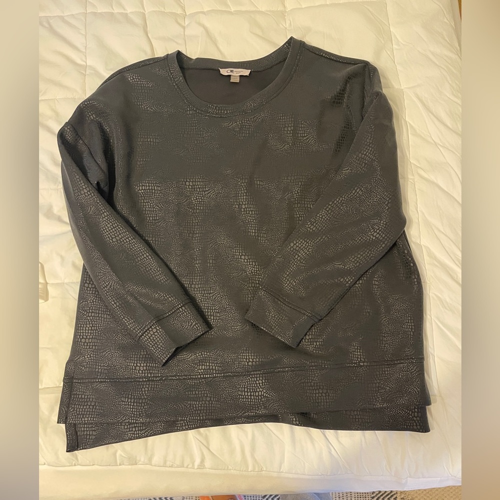 Cable and Guage Snakeskin sweatshirt